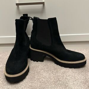 Dolce Vita Black Suede Chelsea Boot
